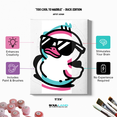 "Too Cool to Waddle" Paint-by-Number Art Kit