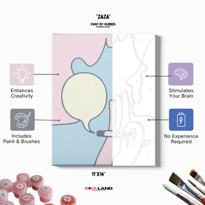 "ZAZA" Paint-by-Number Art Kit