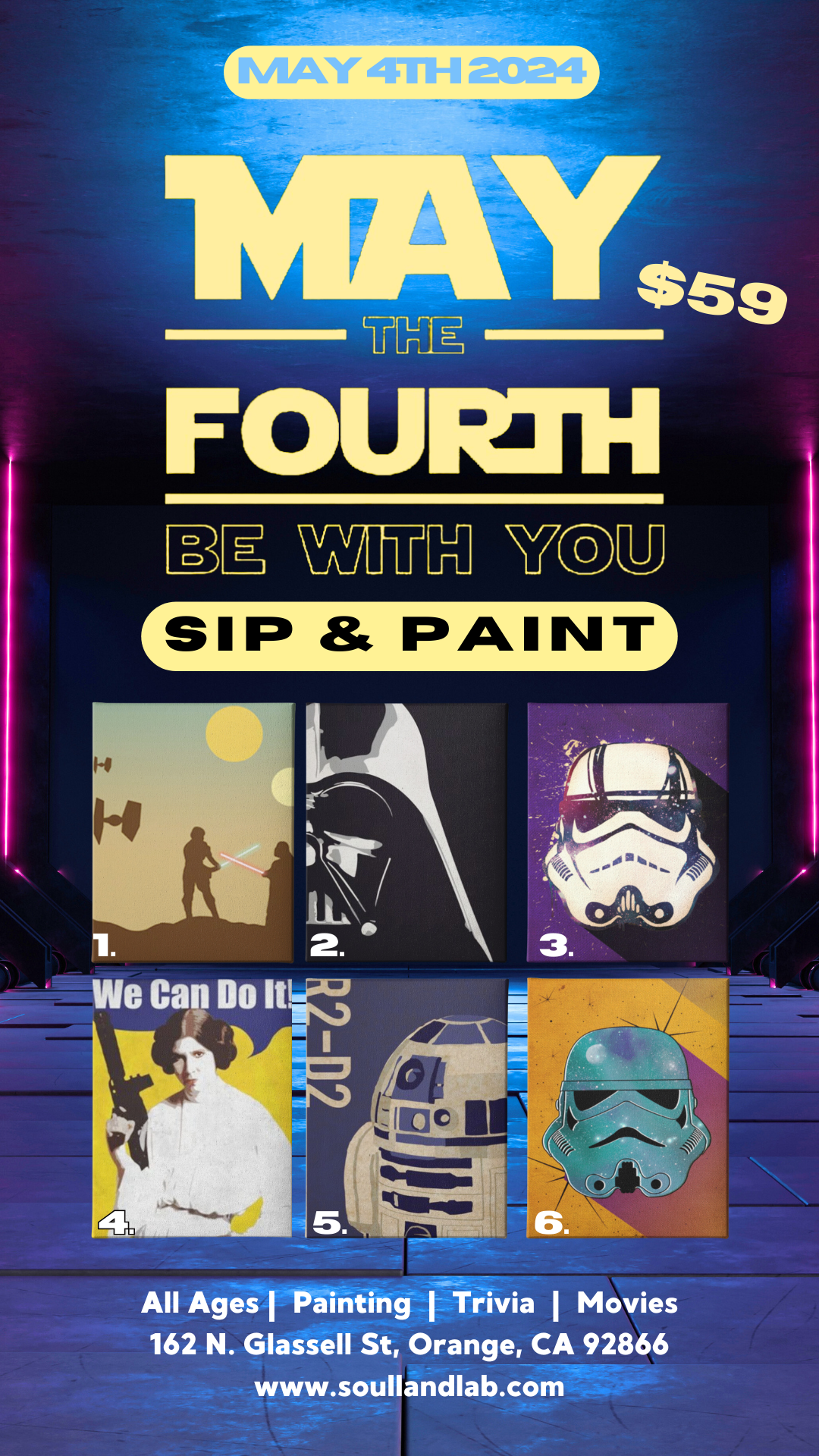 May The Fourth Sip and Paint - 7pm 5/4/24