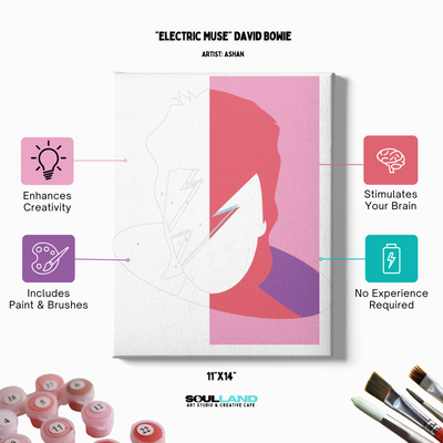 Paint-by-Number Art Kit - "Electric Muse -David Bowie"