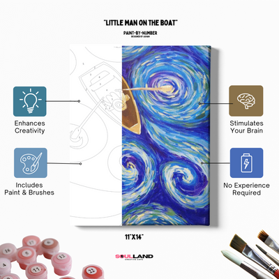 paint by number starry lake art kit
