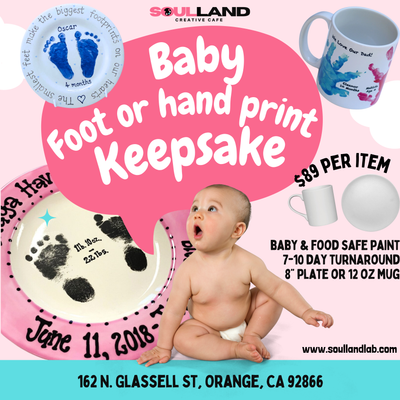 Personalized Baby Footprint Plate or Mug