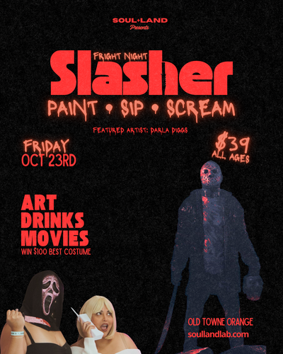 Slasher Paint and Sip - October 23 - 7pm