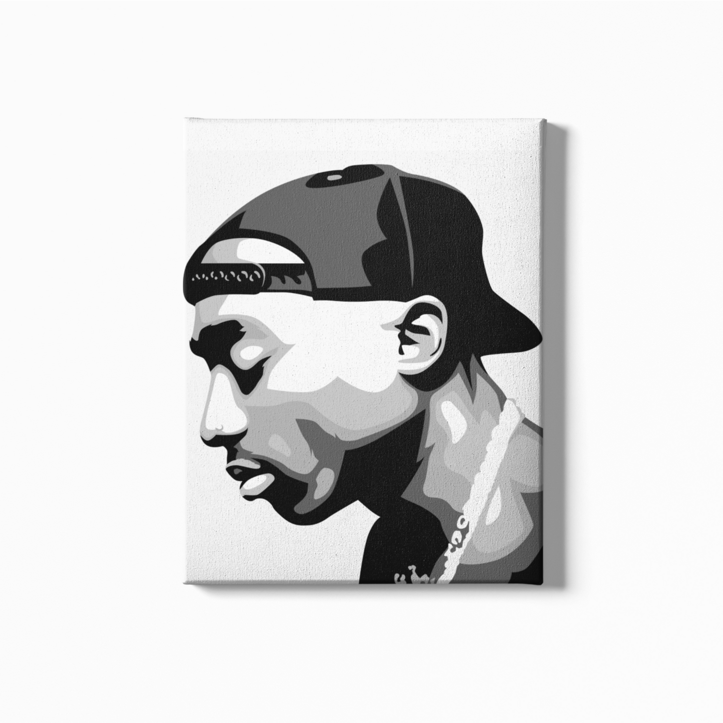 2pac art piece - grey hues