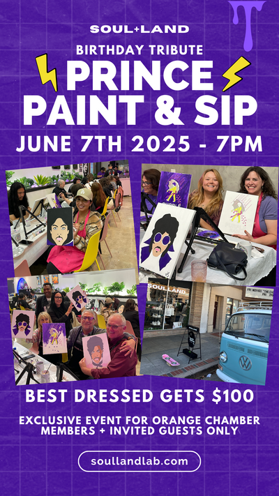 Prince Tribute Paint & Sip – Orange Chamber Private Event June 7th