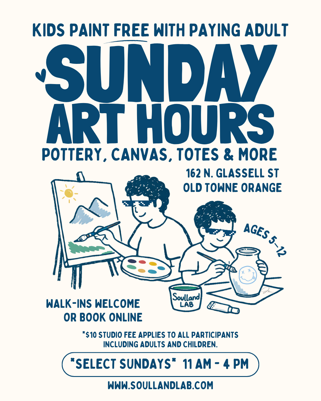 Sunday Family Art Hours: Studio Fee