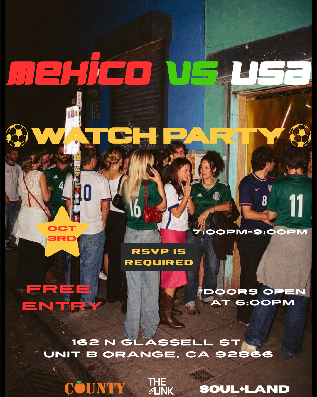 Mexico vs USA Watch Party 🇲🇽⚽🇺🇸 | FREE RSVP