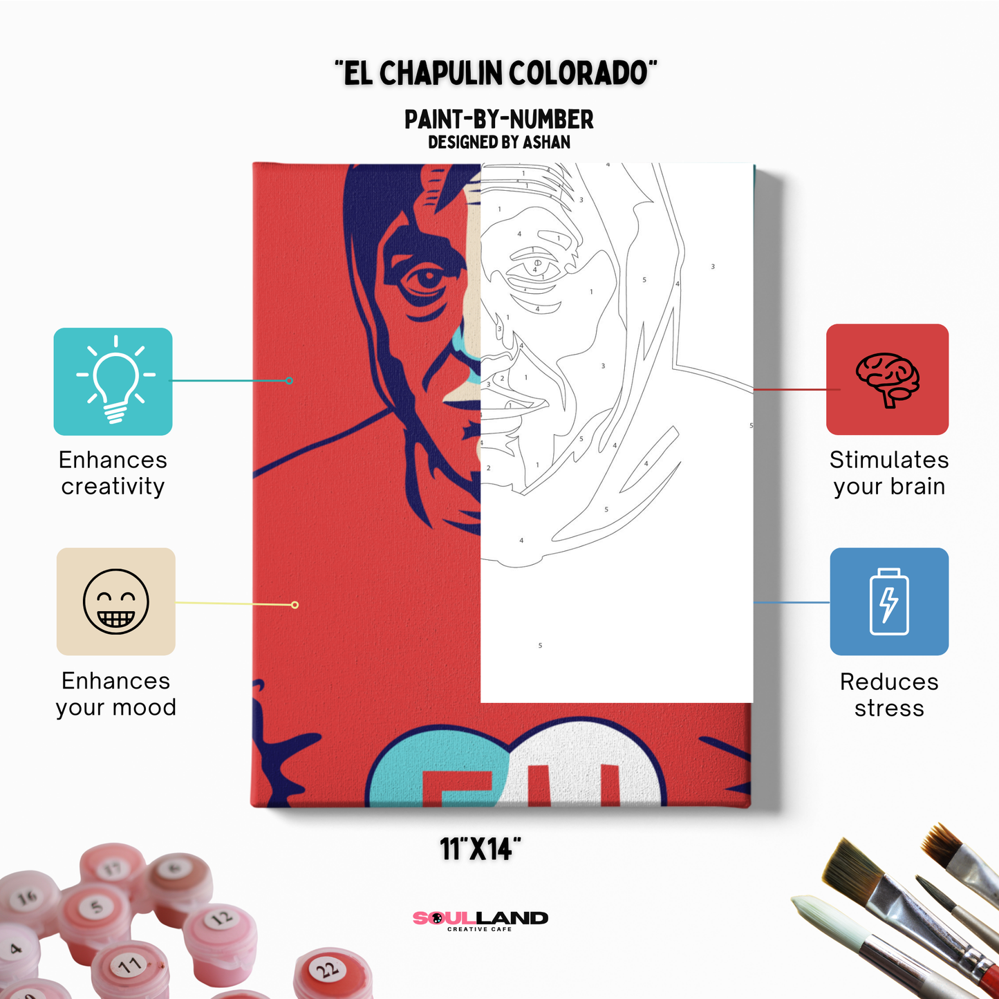 Paint-by-Number Art Kit - El Chapulin Colorado #88