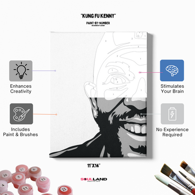 Paint-by-Number Art Kit - Kung Fu Kenny