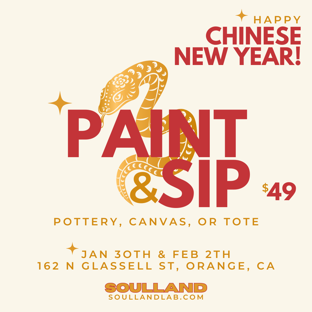 Lunar New Year Paint & Sip 2025 🎨🐍 Orange, CA