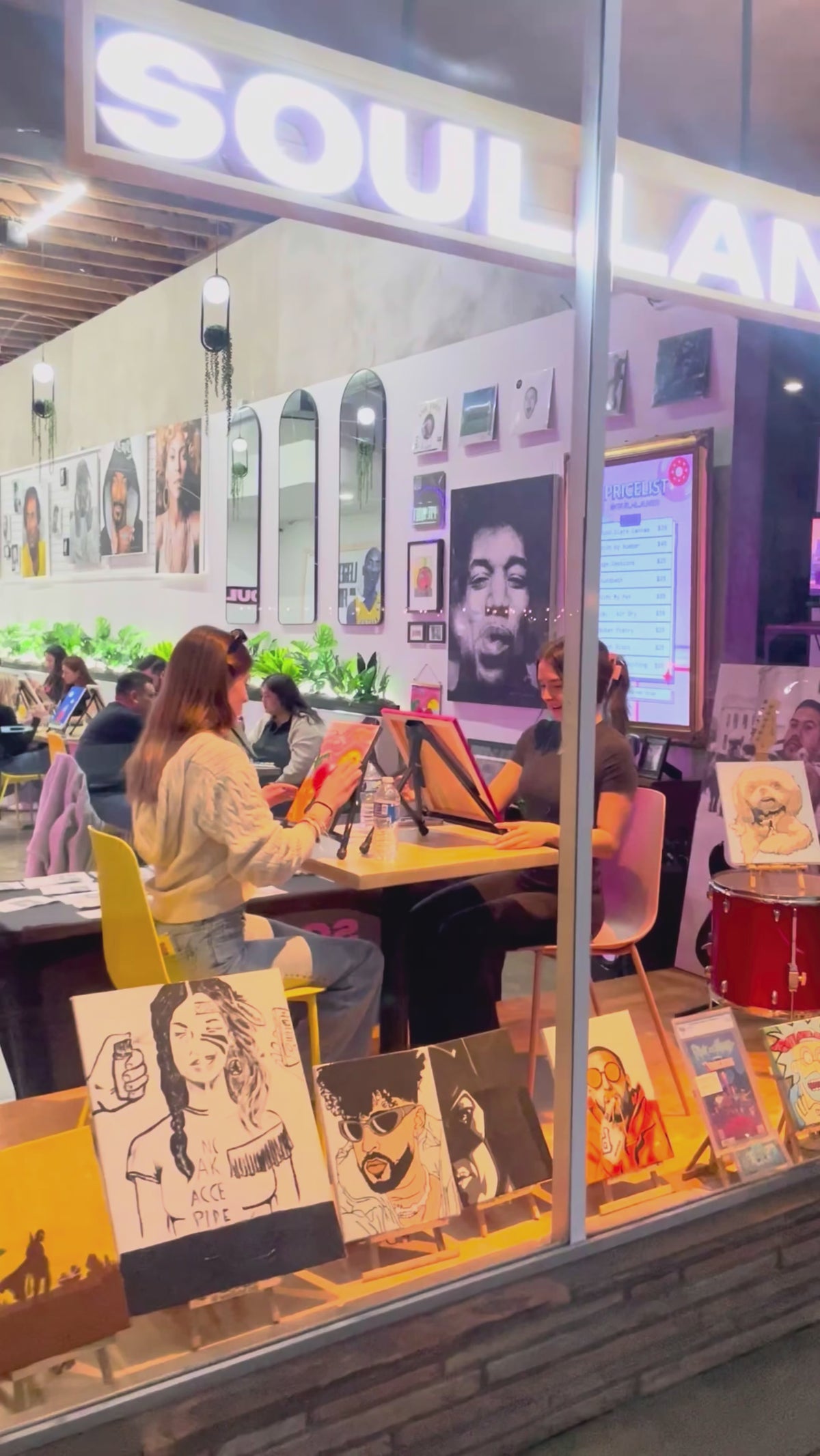 painting studio video of people painting and have cool date nights
