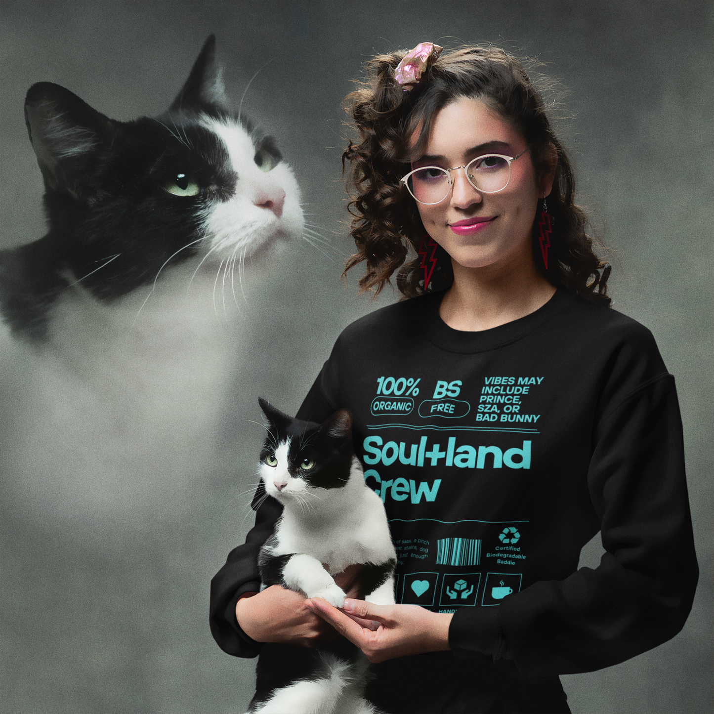 Soul+land Crew Sweater Certified Biodegradable Baddie Edition