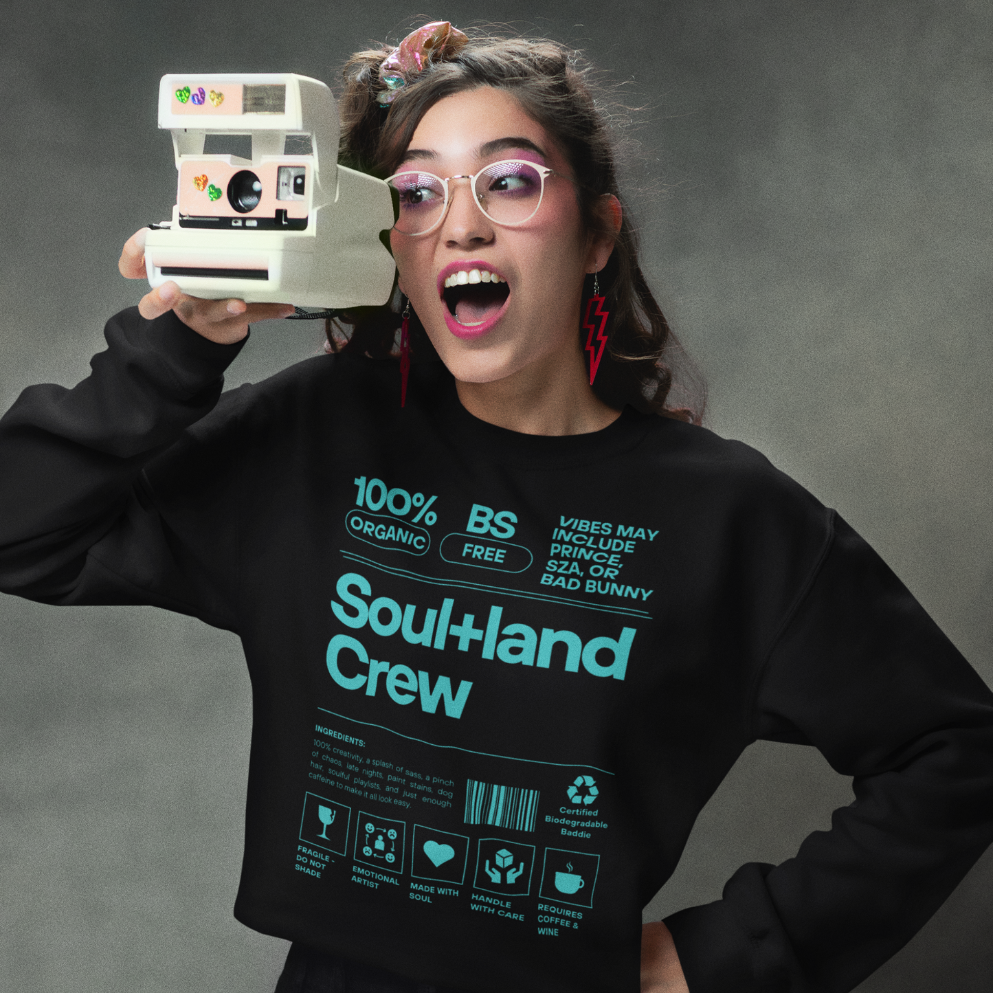Soul+land Crew Sweater Certified Biodegradable Baddie Edition