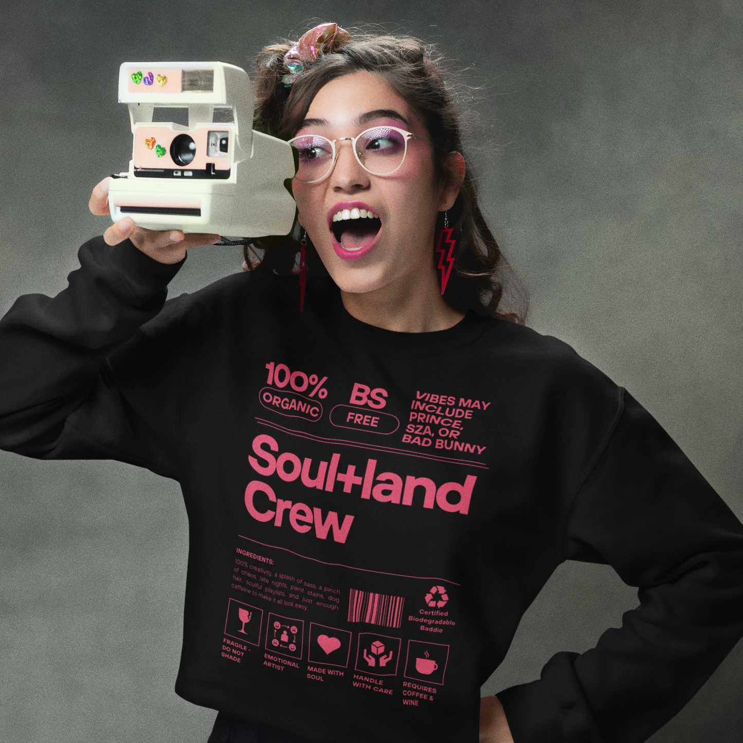 Soul+land Crew Sweater Certified Biodegradable Baddie Edition