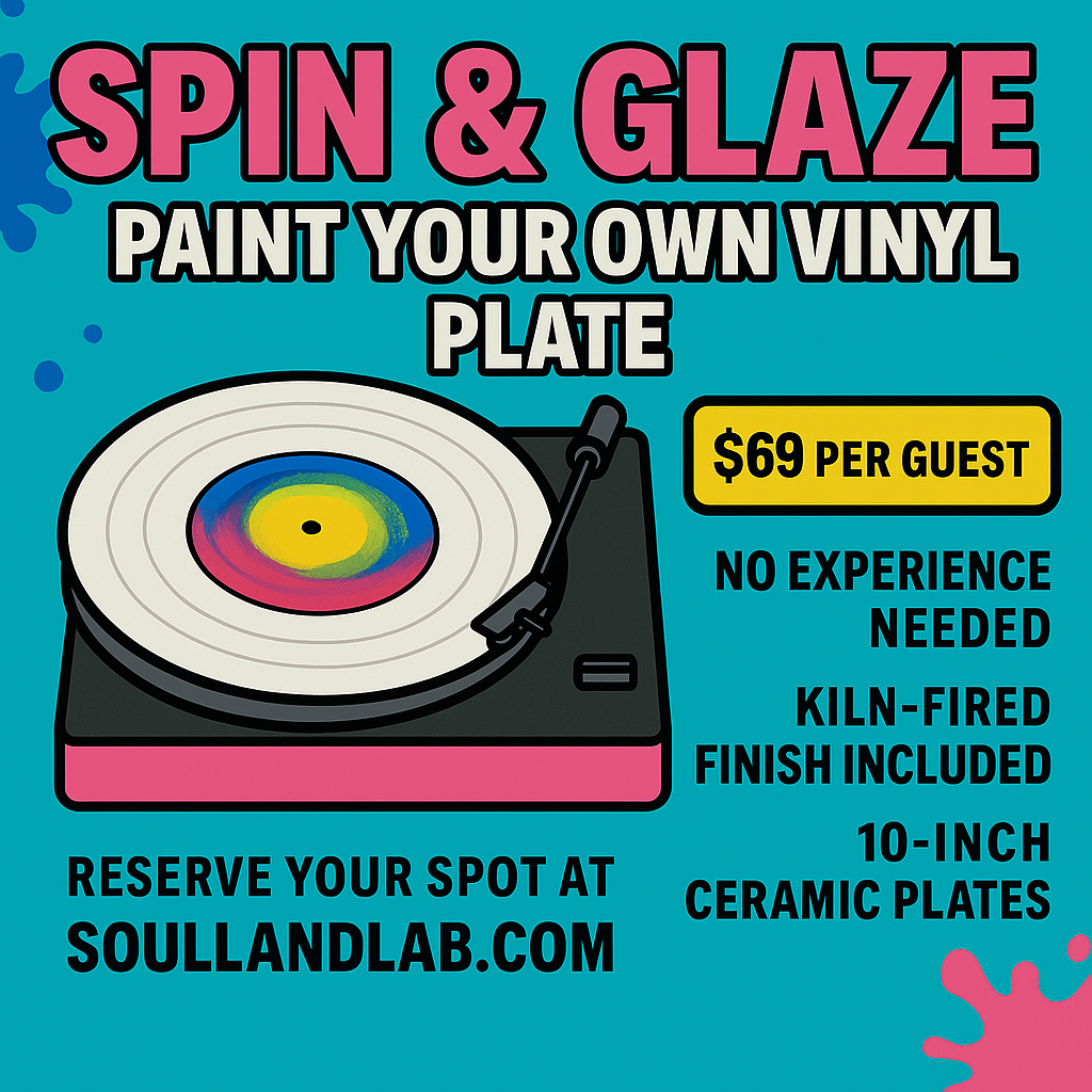 Spin & Glaze: Paint Your Own Vinyl Handmade Plate
