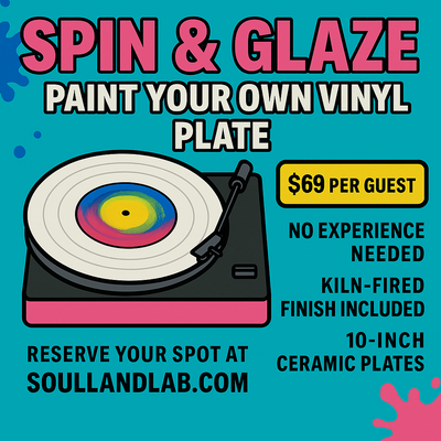 Spin & Glaze: Paint Your Own Vinyl Handmade Plate