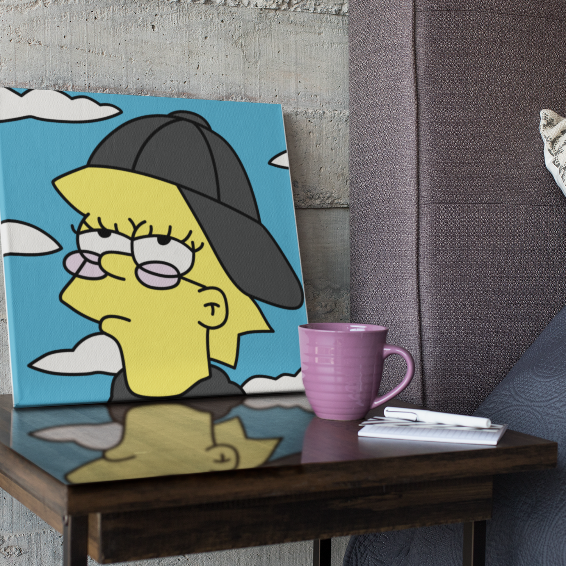 modern hip art lisa simpson