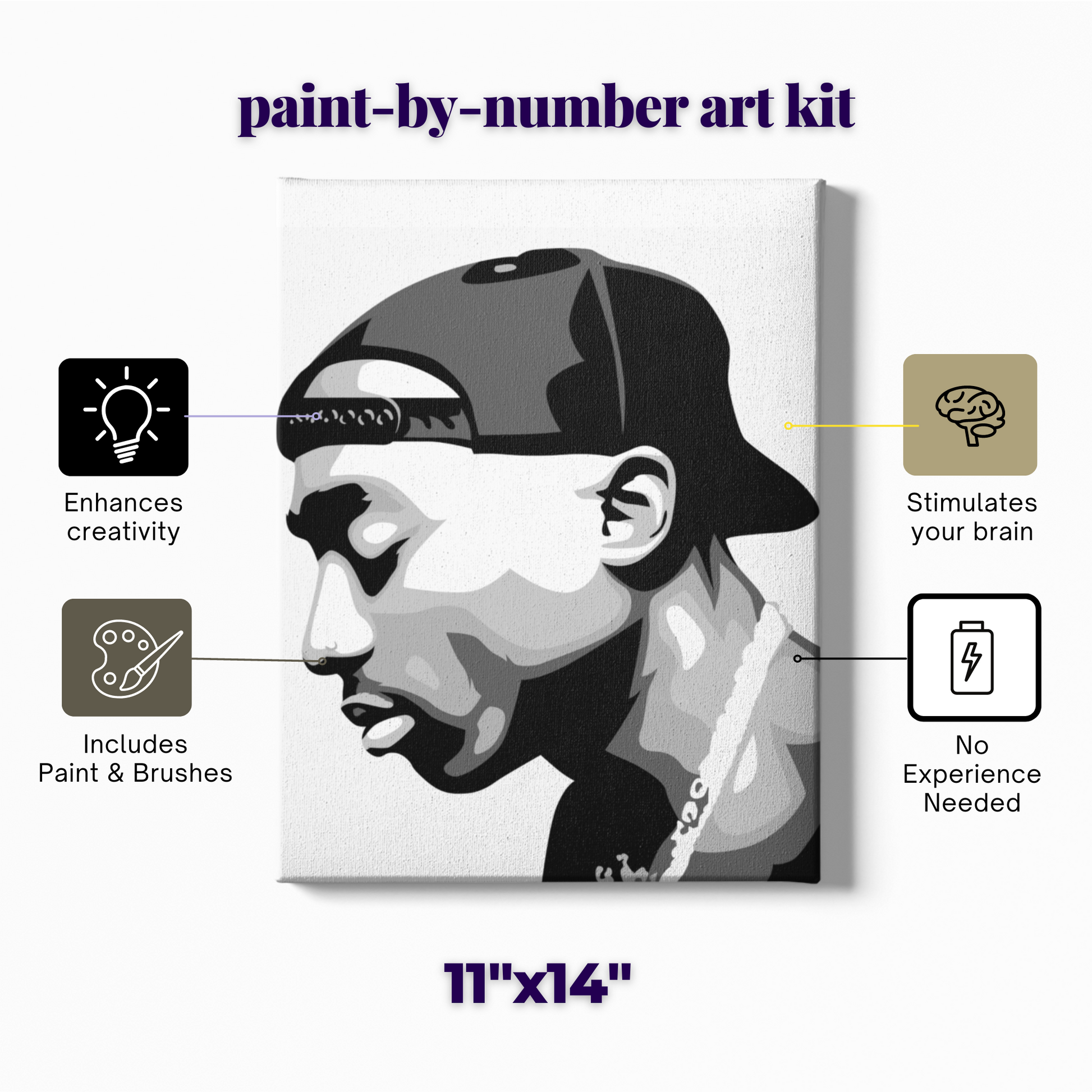 easy to paint tupac art kit